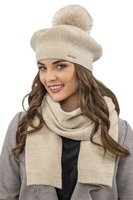 Vivisence Écharpe Femme Hiver Avec Nœud Décoratif Pour Les Journées Froides 7104, beige
