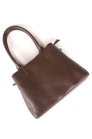 Vivisence Women's Tote Bag Triple Compartment Magnetic Closure, brown