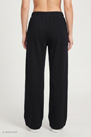 Vivisence Women Wide Leg Pants High Waist Adjustable Cuffs All Day Comfort, Black