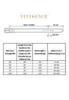 Vivisence Women's Skinny Leather Belt 1cm Thickness Ideal For Every Outfit P0003, black