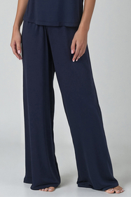 Vivisence Women's Pyjama Pants Viscose Wide Leg Perfect for Every Night 2102, dark blue