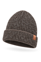 Vivisence Damen Beanie mit Umschlag für kalte Tage, braun