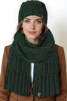 Vivisence Femme Écharpe Hivernale Laine Et Coton Douce Et Chaude Au Quotidien, vert