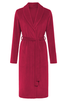 Vivisence Robe Cotton Belted Pockets Double-Sided Soft Cozy Daily Use 5022, rubin