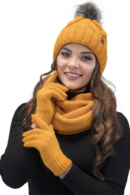 Vivisence Women's Winter Gloves Soft And Warm Ideal For Cold Weather 7014, honey