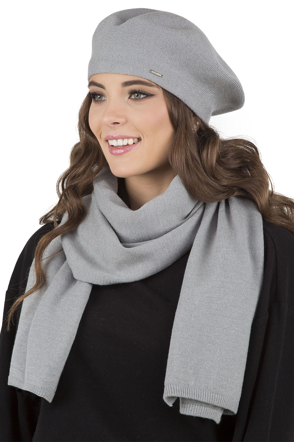 Vivisence Écharpe Femme Hiver Tricotée Chaude Et Confortable Journées Froides 7102, gris clair