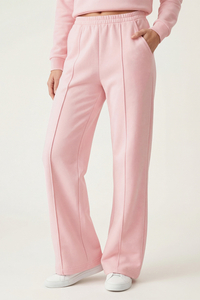 Vivisence Damen Jogginghose Mit Bügelfalte Ausgestellter Saum Bequemer Sitz, rosa