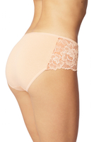 Vivisence Dame Slip Unterhose Spitze Bund Gummispitze Unterwäsche klassich 4009, beige