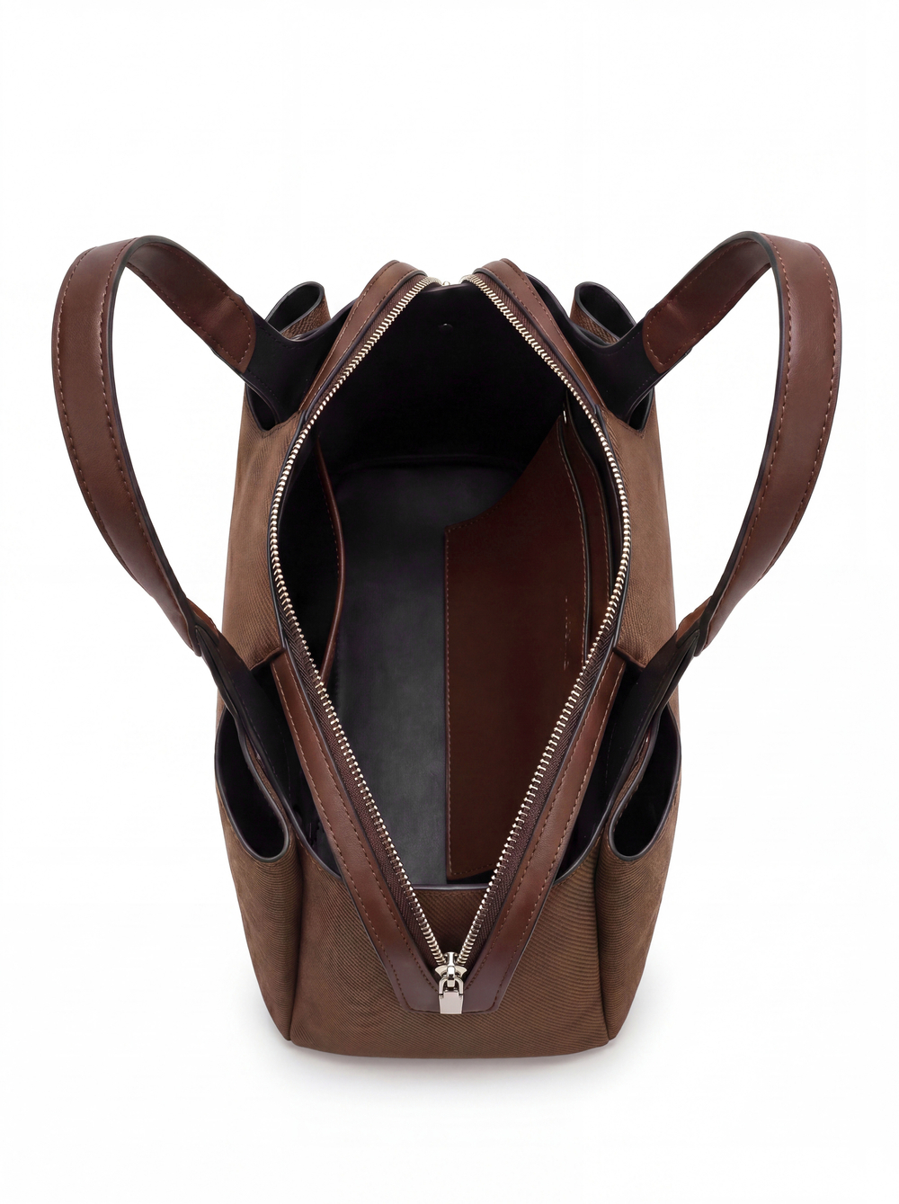 Vivisence Damen Handtasche Mit Schultergurt Und Reißverschluss Für Alltag, Braun