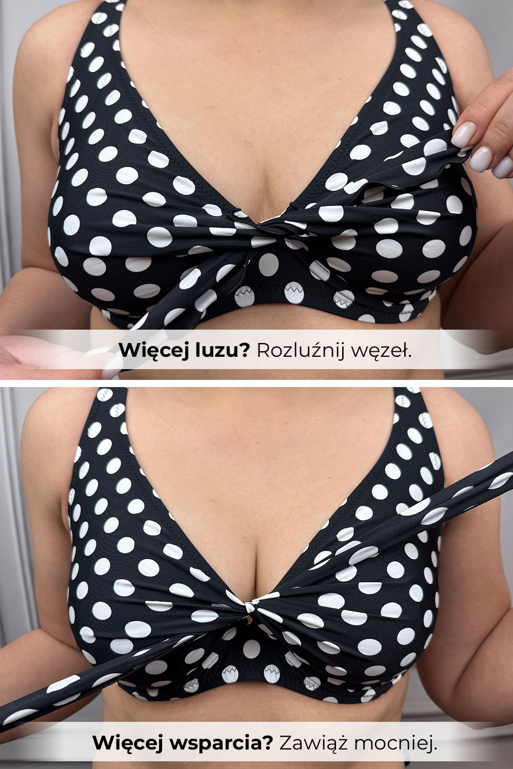 Vivisence Bikini Oberteil Damen Bügel Schleife Formend Stützfunktion 3203, karriert