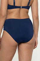 Vivisence Culotte De Bain Femme Taille Haute Fronces Confort Sculptant, bleu nuit
