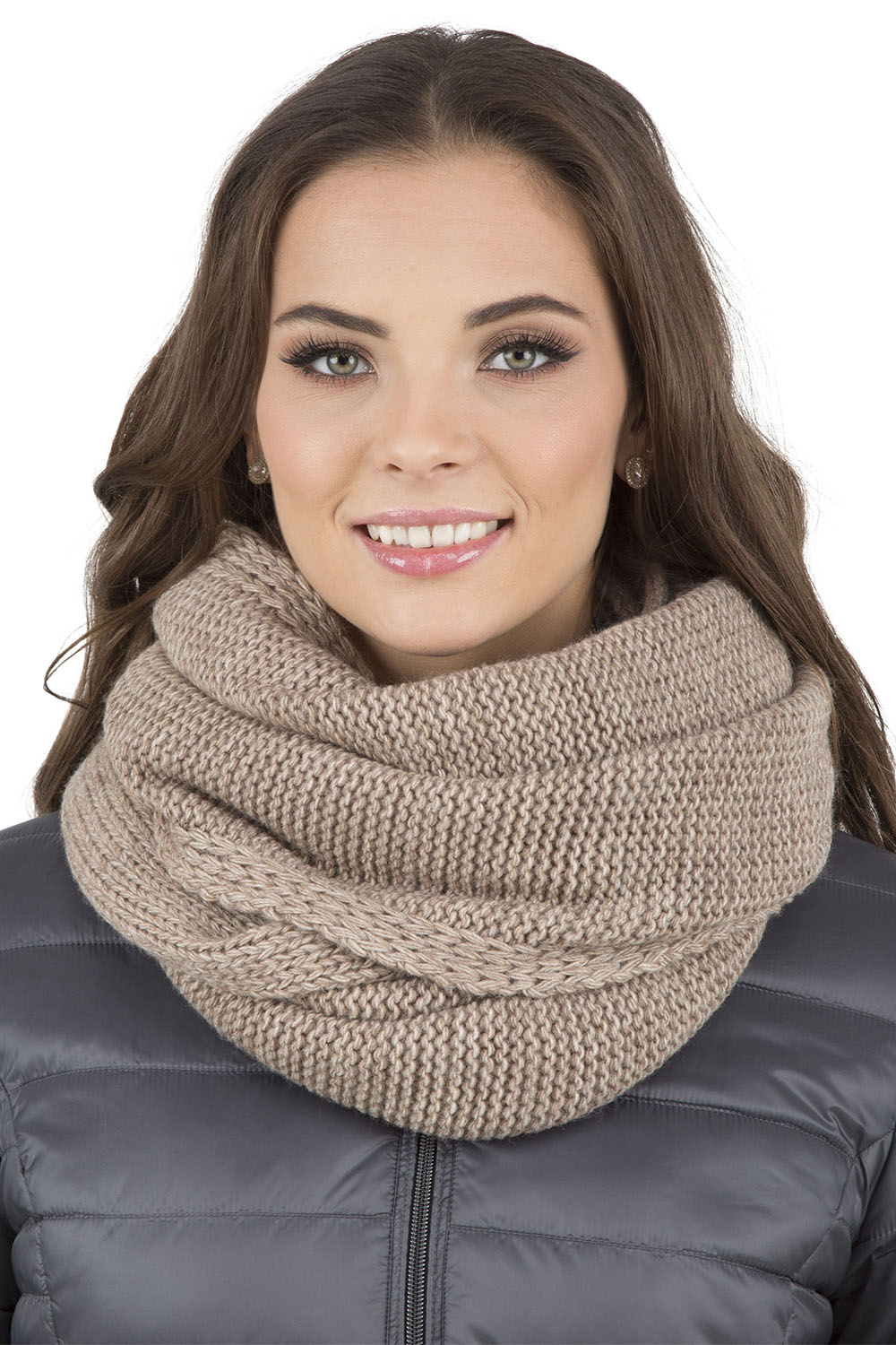 Vivisence Ensemble Hiver Chapeau Comin Gants Pour Confort Quotidien, beige