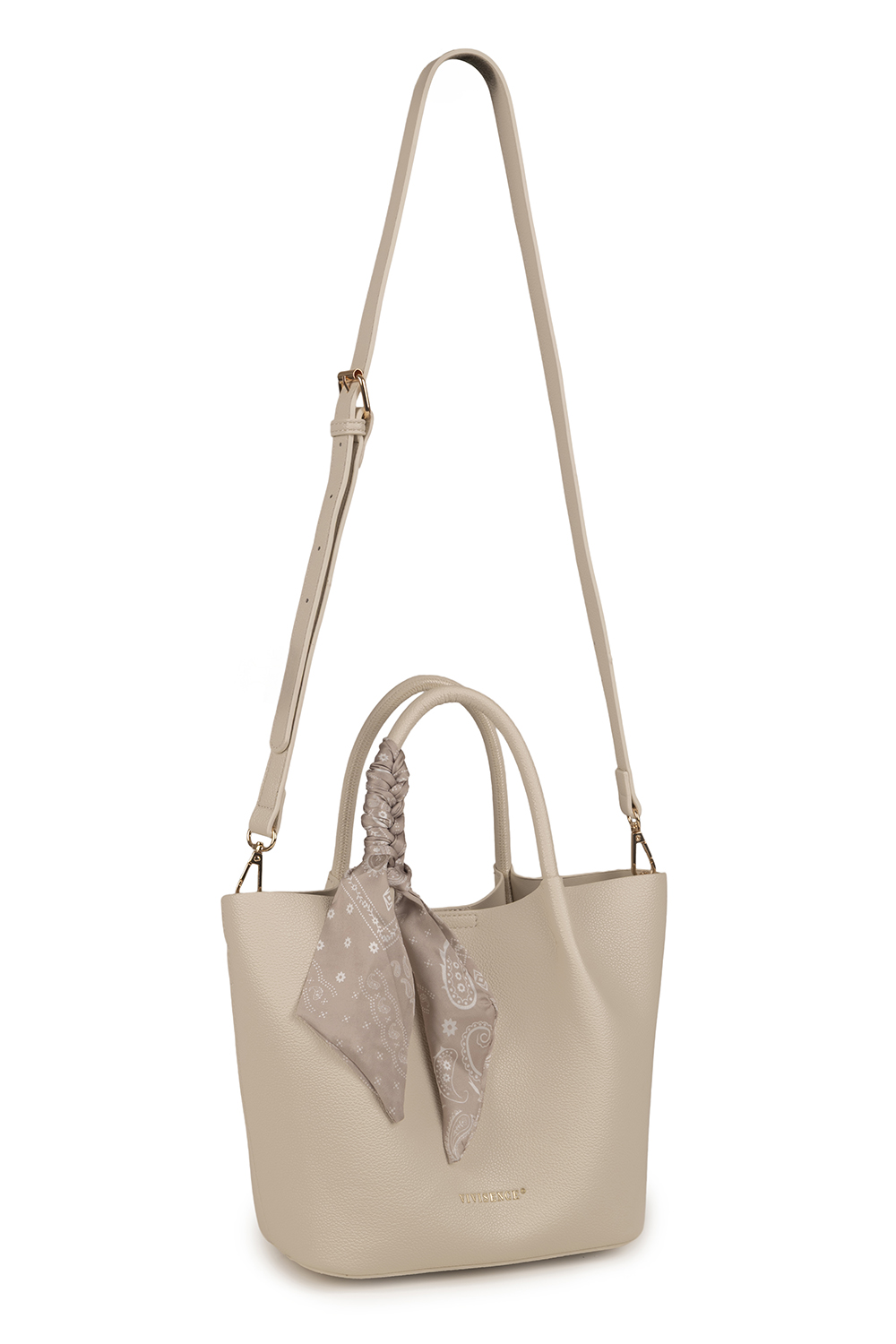 Vivisence Femme Sac À Bandoulière Pochette Cosmetic Amovible pour Tous Les Jours, blanc