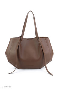 Vivisence T0042 Schultertasche Damen Polyurethan geräumig, Shopper Alltag, braun