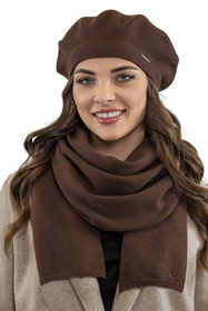 Vivisence Women's Winter Scarf Knitted Warm Comfortable For Cold Days 7102, brown