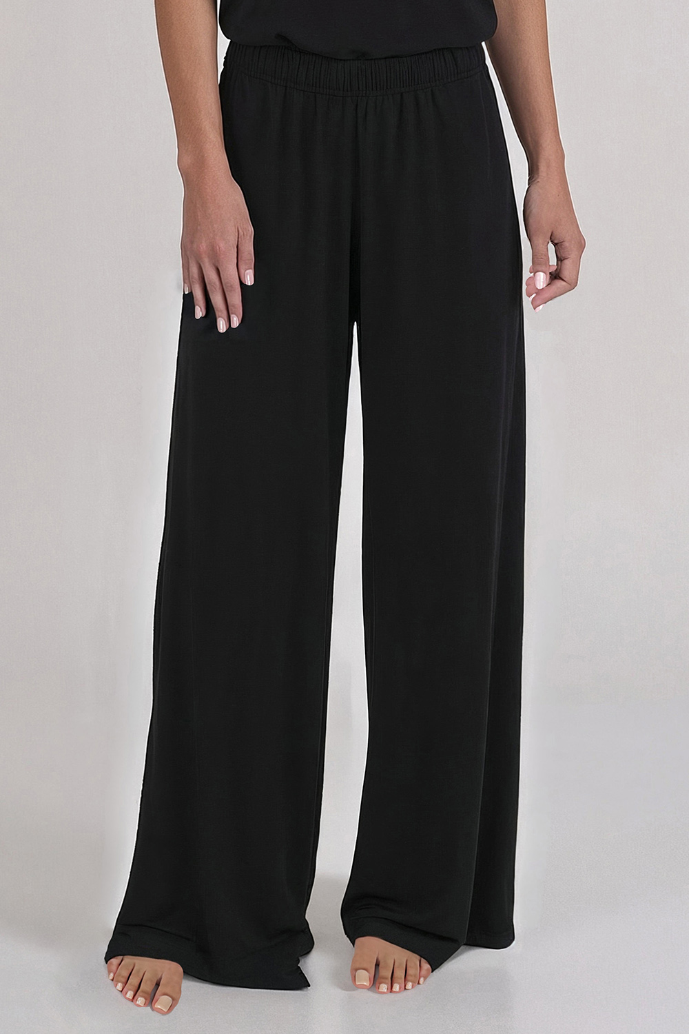 Vivisence Women's Pyjama Pants Viscose Wide Leg Perfect for Every Night 2102, Black