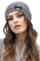 Vivisence Bonnet Femme Hiver Tricoté Avec Laine Chaud Et Élégant 7003, noir