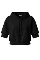 Vivisence Women Hoodie Cotton With Drawstring Hood For Everyday Comfort, black