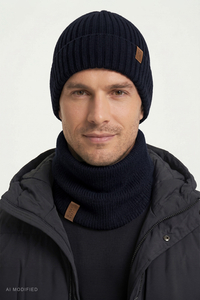 Sets Sets hat + loop scarf, dark blue