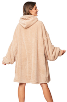 Vivisence Damen Deckenpullover Mit Socken Warm Flauschig One Size Geschenk 5028Kmpl, beige