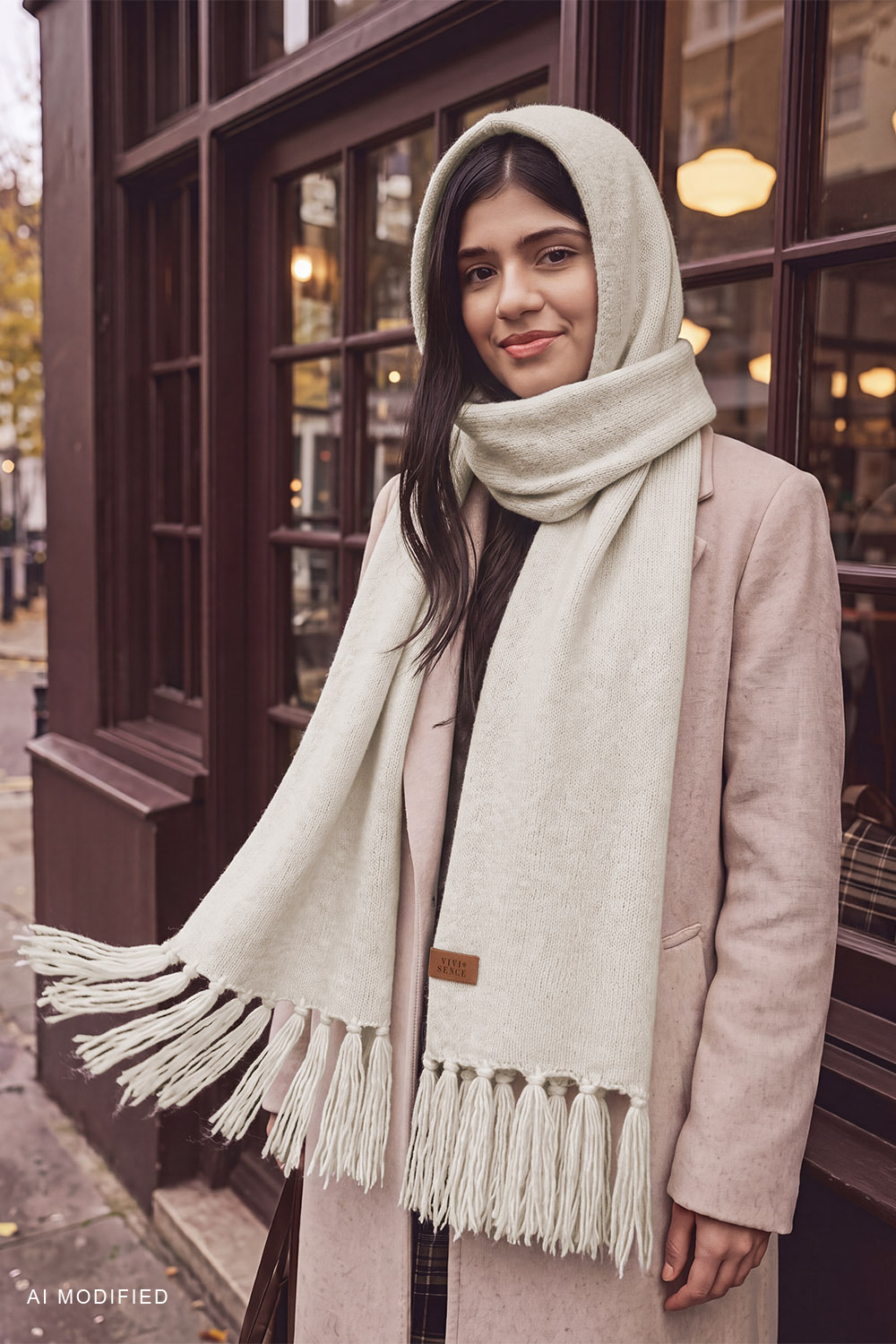 Headwear hood, Beige