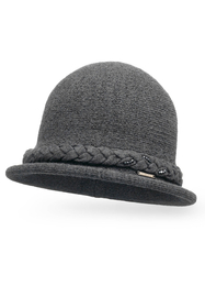 Vivisence Damen Mütze Winter Hut Klassischem Stil Herbst Warme Strickmütze 7043, dunkelgrau