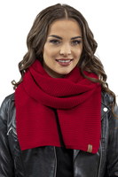 Vivisence Elegantes Damen Winter Set Aus Mütze Und Schal Mit Bommel Aus Warmem Garn Antistatische Eigenschaften Perfekte Passform Für Elegante Und Sportliche Outfits, rot