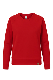Vivisence Womens Sweatshirt Cotton Long Sleeve Everyday Loungewear 9004, red