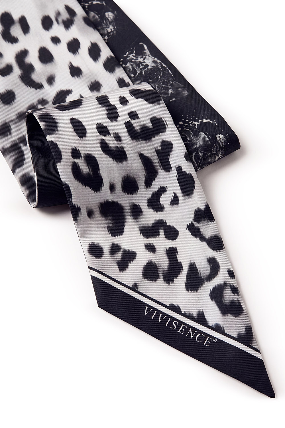 Vivisence S180-008 Schals und Tücher Tücher, schwarz/weiß/leopard