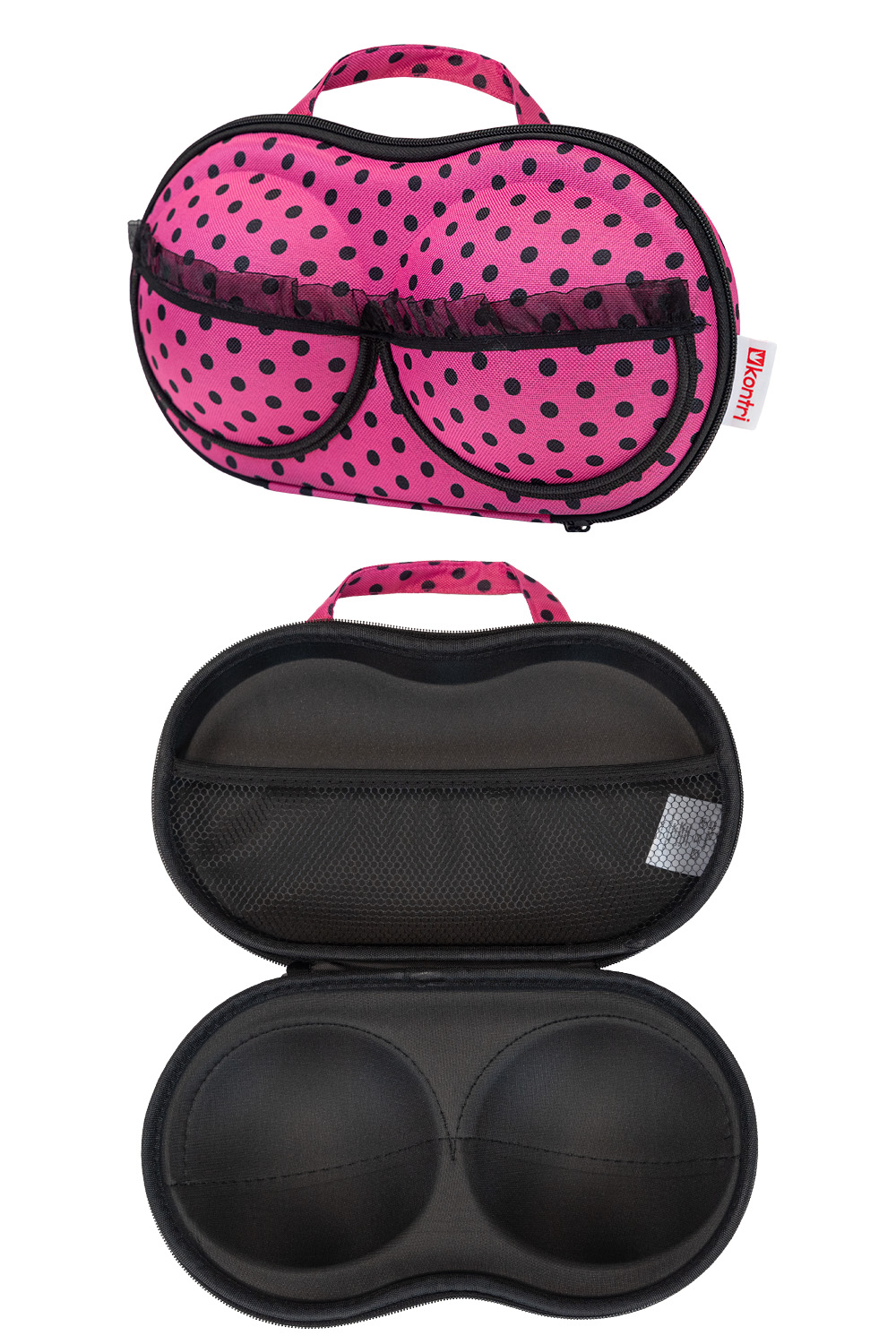 Kontri E1001 Dotty case for the bra with accessories, Pink