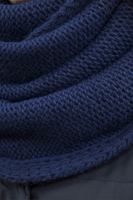 Vivisence Bonnet Femme Et Écharpe Pour L'automne et L'hiver À Pompon Cache-cou Ensemble Classique En Fils Chauds Avec Doublure En Polaire Parfait Pour Les Journées Froides 7014, bleu foncé