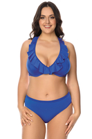 Vivisence Bikini BH Dame Bademode gepolstert hergestellt in EU Neckholder 3220, blau
