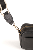 Vivisence Sac Bandoulière Femme Fermeture éclair Sangle Large et Réglable, noir