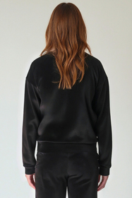 Vivisence Femme Sweat Coton Décolleté V Tenue de Tous les Jours Parfaite 9002, noir