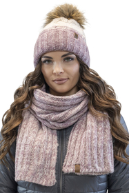 Vivisence Damen Schal Winter Langer Modischer Wärmendes Warmem Garn Vielseitig 7105, hellrosa