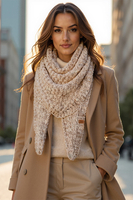 Vivisence Femme Écharpe Hiver Maille Douce Chaude Style Et Confort Quotidien, beige