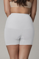 Vivisence Damen Shapewear Unterhose Baumwolle Hoher Bund 4102, weiß