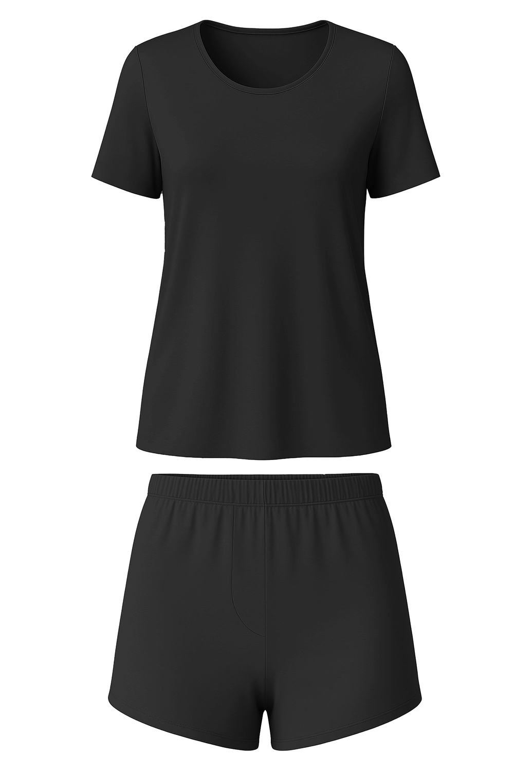 Vivisence Femmes Pyjama Viscose Coupe Ample Confort Respirant Pour La Nuit 2042, noir