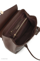 Vivisence Umhängetasche Damen Polyurethan Schultertasche Alltag Arbeit, dunkelbraun