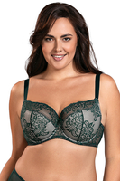 Vivisence Soutien Gorge Semi Rembourré Femme Dentelle Florale Maintien Confort, vert