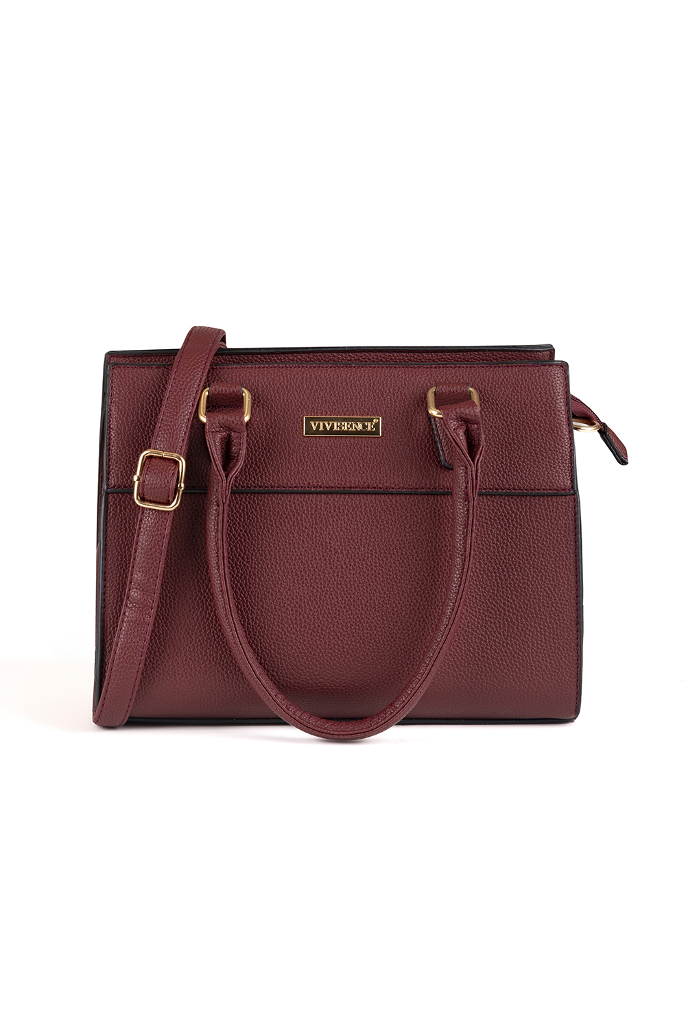 Vivisence Handtasche Damen Umhängetasche Alltag Komfort und Eleganz, weinrot
