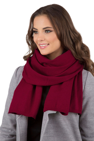 Vivisence Elegantes Damen Winter Set Aus Baskenmütze Mit Blumenapplikation Und Langer Schal Aus Warmem Garn Perfekte Für Kalte Wintertage Ideal Für Elegante Und Sportliche Outfits, weinrot