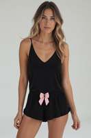 Vivisence Femme Pyjama Set Viscose Nœud Déco Confort Pour la Nuit D'été 2044,