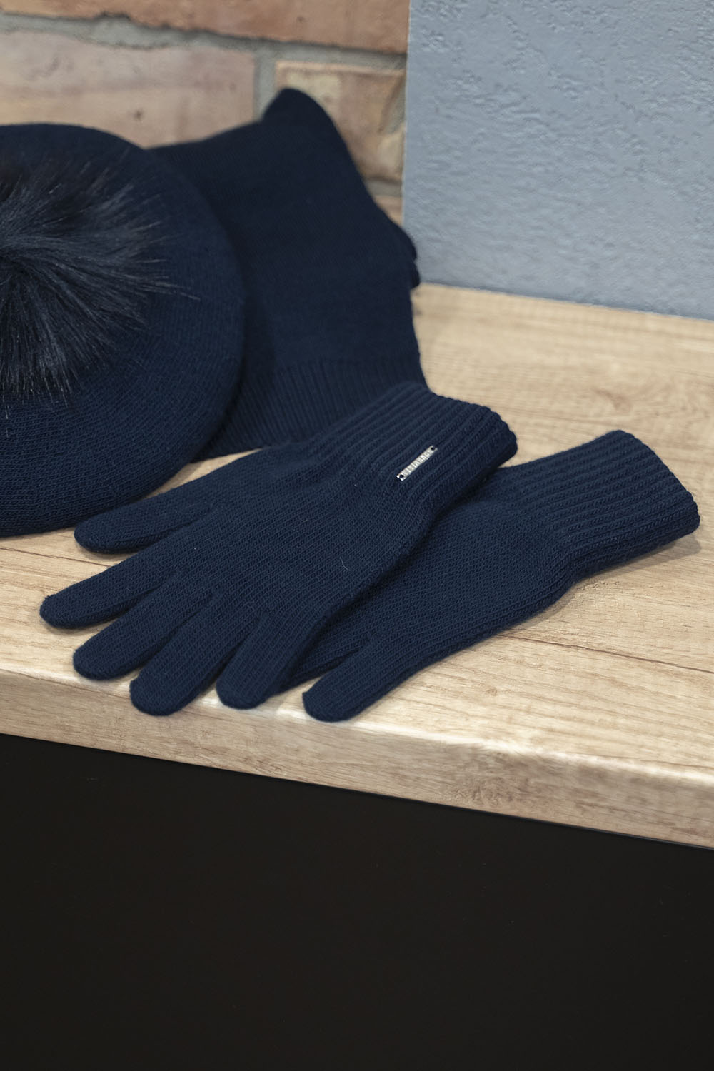 Vivisence Gants Femme Hiver En Fil Chaud Parfaits Pour Les Jours Froids 7204, bleu foncé