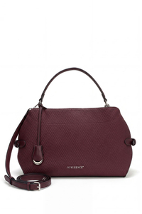 Vivisence Women Handbag Structured PU With Adjustable Strap For Everyday Elegance, burgundy