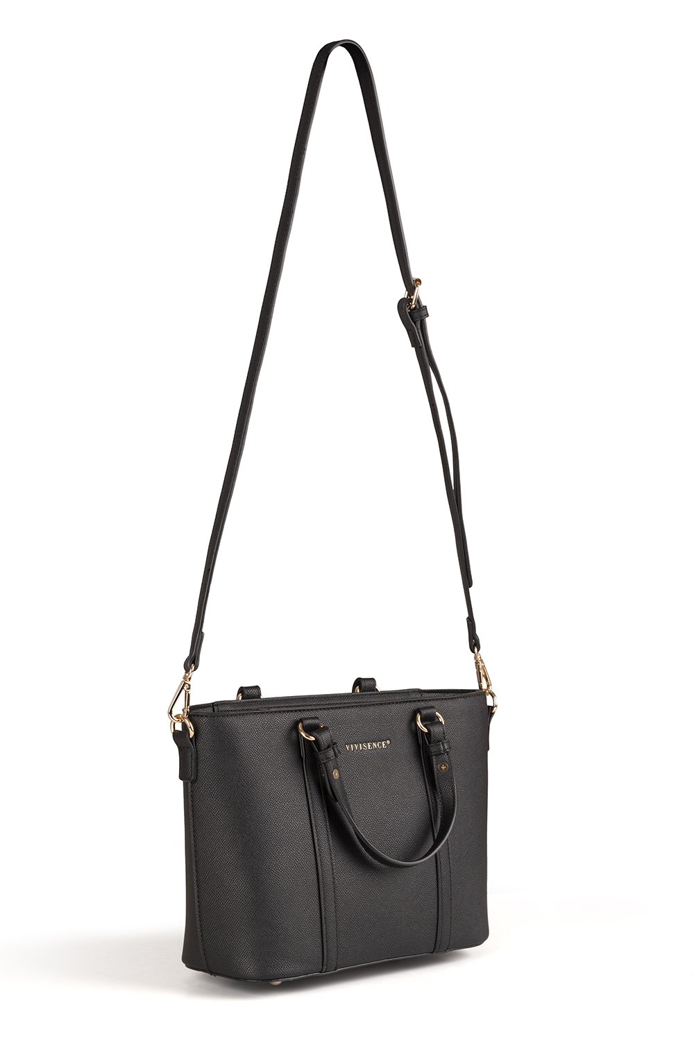 Vivisence Women's Handbag Shoulder Strap Zip Pocket Perfect for Everyday, black