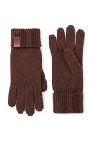 Vivisence gants femme tricotés avec poignet côtelé chauds et extensibles, brun