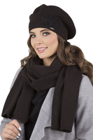 Vivisence Warm Thick Winter Beret For Women Ideal For Cold Days 7007, black