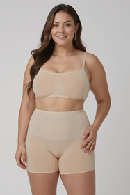 Vivisence Women's Slimming Shorts Cotton High Waist Invisible Under Clothes 4102, Beige