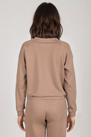 Vivisence Femme Sweat Col Rond Maille Douce Confort Toute La Journée, beige